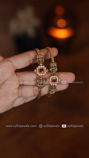 Product details : Lakshmi Stone Minimal Bangle - Set of 2 Product code 941, 942 Price ₹599 #jewellery #bangles #jewels #traditional #minimalbangle How to Make a Purchase: 1. Visit our website at www.sulliejewels.com and search using the product code. 2. Send us a direct message on Instagram. 3. Message us via WhatsApp at 91 80957 78479. | Sullie Jewels