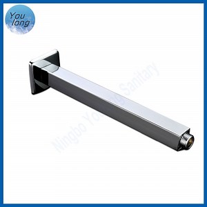 [Hot Item] Quality SUS Shower Arm Extension Ceiling Mount Straight Square Shower Pipe