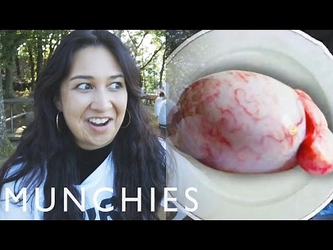 Testicle Festival: Girl Eats Food