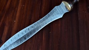 Handmade Damascus Steel Roman Gladius Replica With Leather Sheath - Etsy