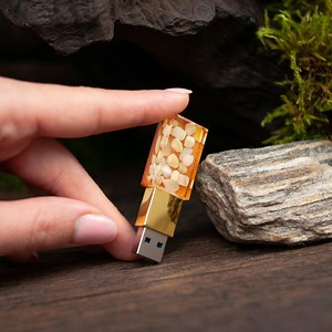 Clé USB avec capuchon en métal, résine, pierres naturelles | Gravure laser personnalisée | Clé USB pour photographe de mariage | Clé USB personnalisée - Etsy France