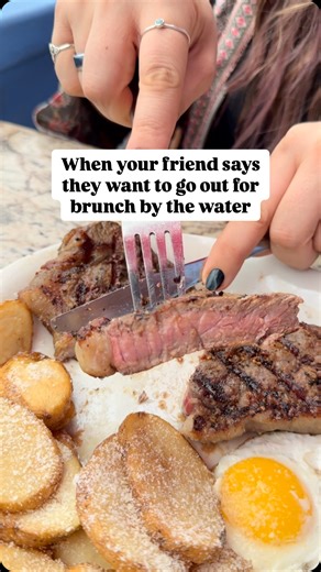 Cappys Cafe on Instagram: "And get a steak with it have you tried our steak and eggs breakfast yet? Literally seasoned to perfection. Come hang out on our patio in the perfect weather! . . #wheretogo #steak #lol #trending #trends #foodreel #newport"