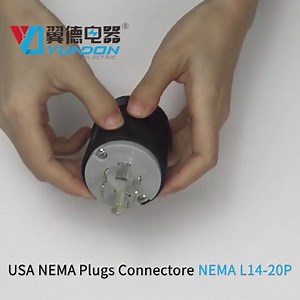 Industrial Plug Locking Twist Lock Plug Industrial Grade NEMA L14-20 Plug 125/250V 20Amp