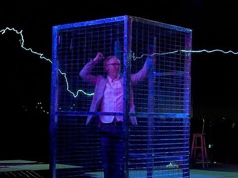 Sparks Fly as Caged MythBuster Adam Savage Busts a Move
