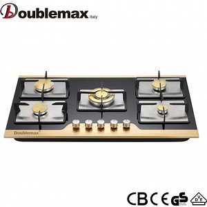 [Hot Item] Hot Sell Deluxe 5 Burner Glass Panel Stove Gaz LPG Gas Cooker