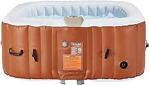 U-MAX Inflatable Hot Tub, 2-4 Person Portable SPA Blow Up Hot Tub with Built in Heater and Bubble Function (Square 59" x 25.6")