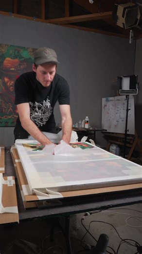 19K views · 842 reactions | Thanks for all your support! Blood Moon Cowboy orders are all packed and shipped. T-shirts are still available on my site if you’re interested! Cheers! 鸞#fulfillment #cowboy #triptych #tshirts | Kiptoe | Facebook