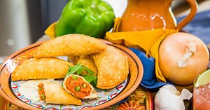 Chorizo Empanadas with Cilantro Dipping Sauce