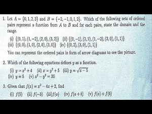 MAT 1100 TUTORIAL SHEET TWO QUESTION 1, 2 AND 3 SOLUTIONS