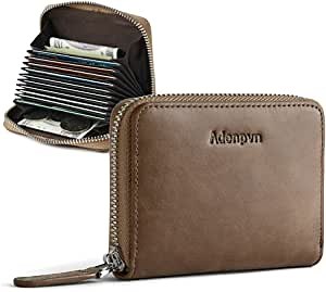 Amazon.com: Adenpvn minimalist leather Credit card holder for men&women ，coin purse，rfid Zipper Card Case Wallet : Clothing, Shoes & Jewelry