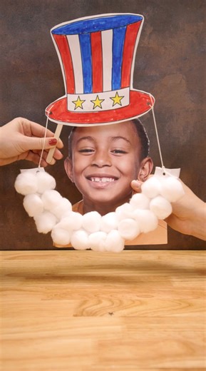 Celebrate President's Day with a patriotic photo prop! 🎨✨ Check out this fun Uncle Sam hat and beard craft, perfect for adding some patriotic flair to your photos. #PresidentsDay #CrayolaCrafts 🔗Coloring Page: https://bit.ly/41nIuMh | Crayola