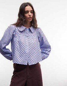 Reclaimed Vintage peter pan collar polka dot blouse | ASOS
