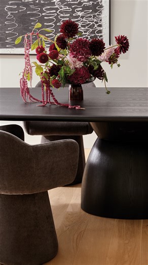 5K views · 42 reactions | Reinvent the table. Statement tables are the next big thing, choose high-end quality, clever storage and beautiful finishes. Head to your nearest store to style & shop the Kim Dining Table 8 Seater Ebony for R25 999 | Homewarestore | Facebook