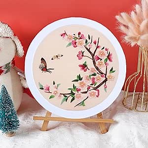 Amazon.com: Dimensionarts Beginner Embroidery Starter Kit for Adults with Pattern, Stamped Cross Stitch Kits Beginner Embroidery Kit Needlepoint Kit with Embroidery Hoop, Photo Frame，Color Threads