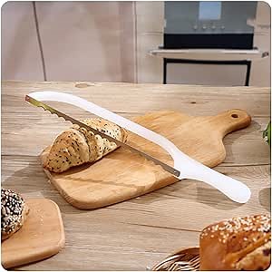 Acrylic Bread Bow Knife-16“，Sourdough bread knife，Bread saw for homemade bread，Bread bow，Bow knife，Bow bread knife，Acrylic，Right handed，Bread saw，Stainless Steel Blades，Uniform cut (TM)