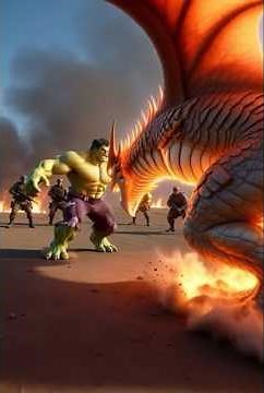 Hulk Faces a Giant Dragon 😱 Brutal Monster Battle