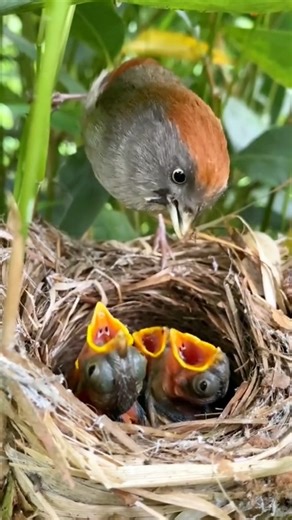 The mother bird caught so many bugs and the children have a good meal. #Birds #nest #wildlife #nature #FYP #FantasticBeastsln | Bird bites daily