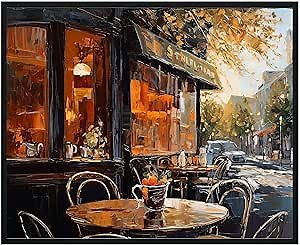 Coffee Corner Art Print Poster, Wall Art Painting Decor. Paint Splash Style Artwork. (Coffee Corner, 16x20 inches (Unframed))