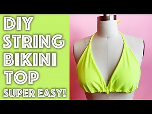 DIY Easy String Bikini Top With Pattern | Sew Anastasia