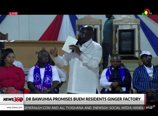 Election 2024: Dr Bawumia promises Buem residents ginger factory #News360 #3NewsGH | TV3 Ghana