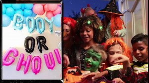 22 PCS Halloween Baby Shower Decorations Halloween Gender Reveal halloween Themed Gender Reveal Baby is Brewing Boy Or Girl Little Boo baby Shower