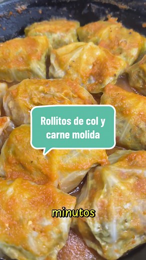 Rollitos de col y carne molida | Receta saludable y fácil