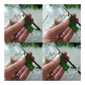 I decorated my serving glass, I made it with pleasure and sold it, crochet knitting. | Sevil ile Sanatsal Tasarımlar