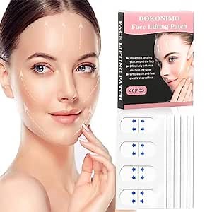 Invisible Face Lift Tape Instant Face Lifting sticker Invisible Wrinkles Lift Patch Waterproof High Elasticity, Makeup Tool to Hide Facial Wrinkles Lifting Saggy Skin(40PCS)