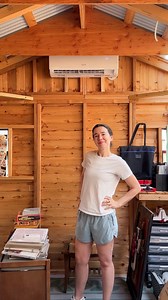 14K views · 602 reactions | She shed transformation with the help of @comforttemps! ✨ #sponsored This hot little shed went from well over 100 degrees during the day in the Texas heat to a comfy 70 degrees year round. We went with Comfort Temps’ smaller ELITE Series for this tiny space, and my mom is loving it! PS: Check your location for potential eco-rebates at the link in my Stories!  #minisplit #comforttemps | Renee Renovates | Facebook