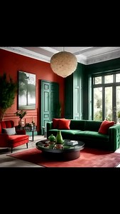 52 reactions | If any one love Green and Red like it. It's a new looks 2024 #sofa #livingroom | Royal interior & Fabrics | Facebook