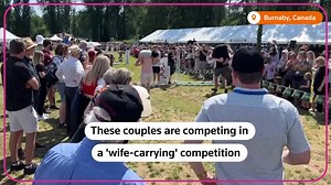 2.9K views · 63 reactions | VIDEO CORRECTION: WATCH - Couples compete in a wife-carrying contest at the Scandinavian Midsummer Festival in Burnaby, Canada. We will delete tweets containing a video with the incorrect name of one of the winners | Reuters | Facebook