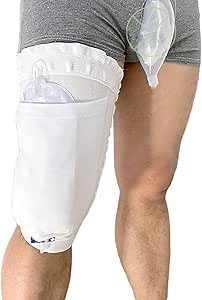 Urinary Leg Bag Holder Strap for Incontinence Patient - Thigh Foley Leg Bag Sleeve for Collection Drainage (L)