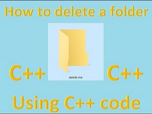 how to delete a folder using C++ code