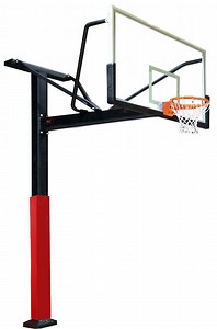 [Hot Item] Sports in Ground Basketball Hoop Goal Backstop System Stand Standard with Tempered Glass Backboard