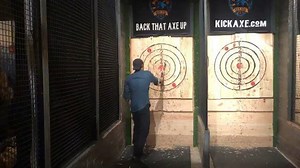 Jack Falahee- @jackfalahee Getting away with murder and getting away with some sick one handed throws! #kickaxethrowing #axethrowing #axethrowingnyc #axethrowingbrooklyn #kickaxebrooklyn #kickaxe #nyclife #nyc #newyorkcity #brooklyn #kickinaxeandtakingnames | Kick Axe Throwing - Brooklyn | Facebook