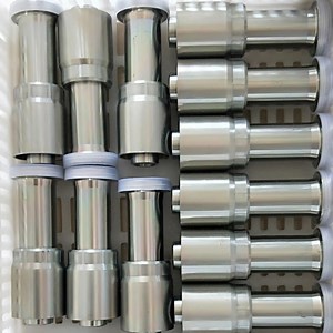 [Hot Item] One Piece Crimping Hydraulic Hose Fittings Bsp Jic Metric Thread