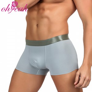 [Hot Item] Ice Silk Fabric Stretch Adult Men's Underwear Panties Boxer Brief