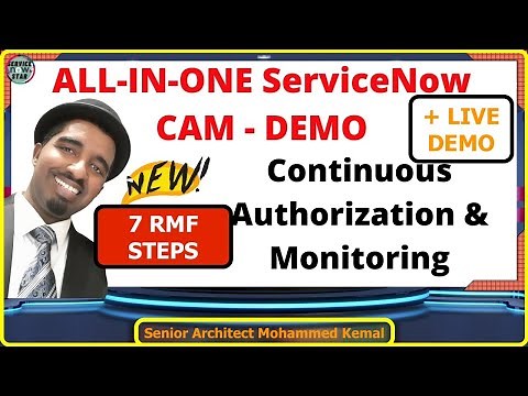 ALL-IN-ONE SERVICENOW CAM DEMO - Continuous Authorization & Monitoring | Governance, Risk & Complian