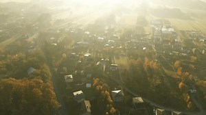 Houses Gardens Viewed Above Autumn Stock Footage Video (100% Royalty-free) 3968863365 | Shutterstock