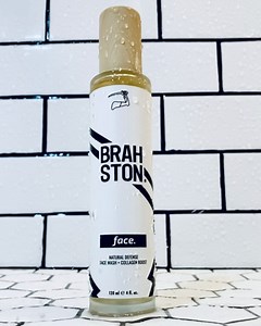 BRAHSTON | NATURAL DEFENSE FACE WASH + COLLAGEN-BOOST | Organic + 99% Natural | Strong + Effective | Hydrating, Refreshing, Deep Cleaning, Gel Cleanser for Daily Facial Protection | 4 Fl. Oz.