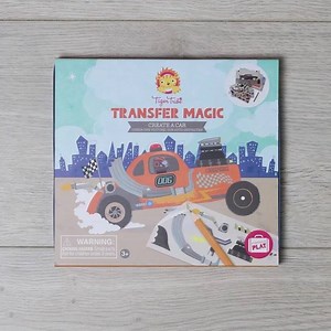 Create some magic ✨ (and your own custom car🏎🏁) with our Transfer Magic - Create a Car activity set! . Create A Car is all about designing your own custom car using the most rad collection of pin-striping, flame paint🔥 and after-market exhaust transfers, ever. Simply select a car and modify it, your way. Mag wheels, lightening bolts ⚡️⚡️ and hot-rod helmets are just some of the ‘bling’ options available. . A super easy crafting activity that you can take anywhere, because there is no mess. Ki