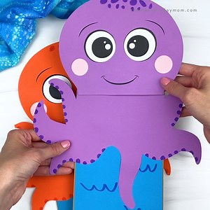 🐙 Octopus Puppet Craft ✂️ Get the template on the blog | Simple Everyday Mom