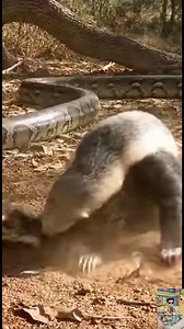 A honey badger digs cautiously in the jungle, then stumbles into two massive pythons. Both snakes strike instantly — coiling, lunging, and biting with full force. The badger reacts ferociously — biting, shaking, dragging, and thrashing the snakes through dust and leaves. #HoneyBadgerVsPythons #WildlifeSurvival #BrutalNature #PredatorVsPredator #UntamedNature #RealWildlife #SurvivalInstinct #NoCGI #WildlifeFight #WildlifeShorts | Wildlife Documentary