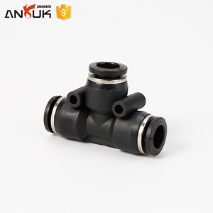 [Hot Item] PE Union Tee 8mm Air Hose Push in Tube Pneumatic Fittings