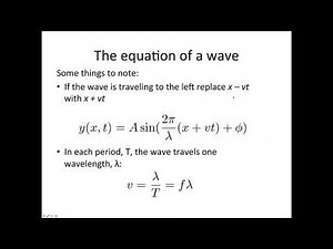 Justification sinusoidal wave equation