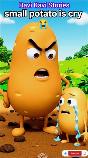 small potato is cry 😭 #ai #cute #gemini #aistories #potato #cartoon #crying #shorts #ytshorts