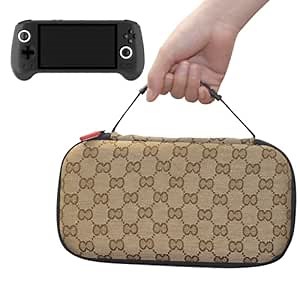 RG556 Travel Case - Portable Storage Bag for Retro Game Console, Hard Shell, Orange