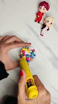 How to make BTS Keychain 💜✨ #btsarmy #btskeychain #howtomake #artandcraft #btsshorts