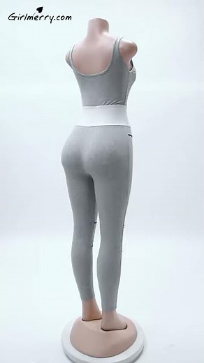 New stylish 4 colors contrast color letter printing tight stretch jumpsuit a42938