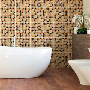 Sticker Mural Carrelage adhésif Cuisine Salle de Bain - 9 STICKERS CARRELAGES AZULEJOS MOSAÏQUES NUANCE SABLÉ - 9stickers30x30cm
